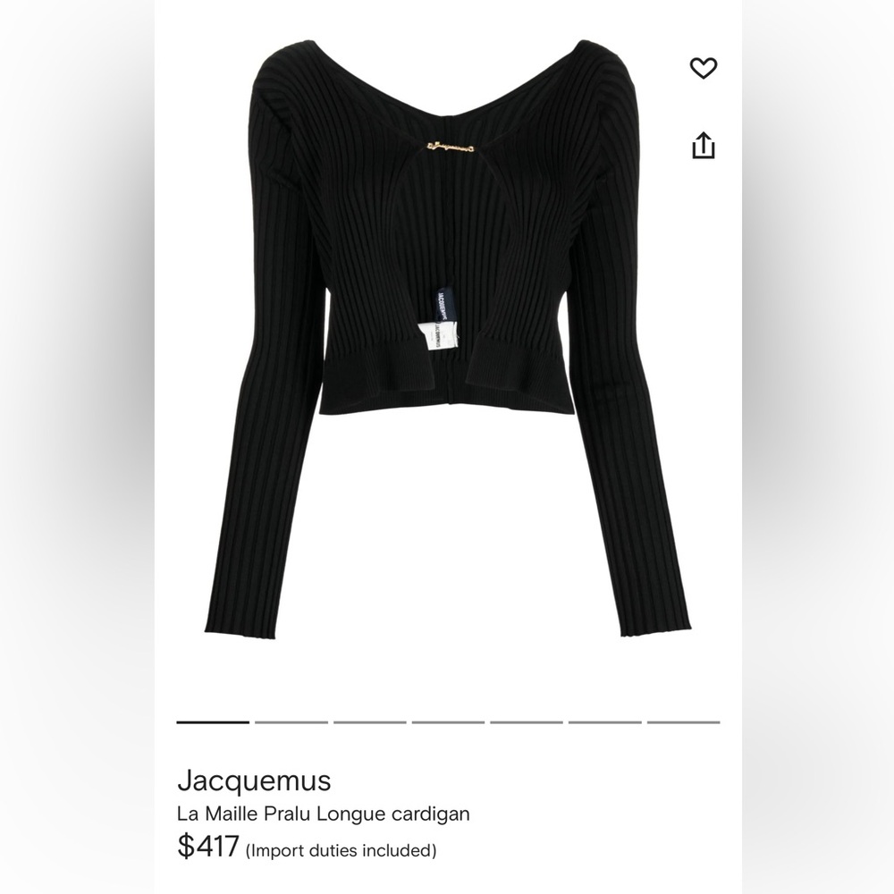 Jacquemus La Maille Pralu Longue Cardigan - Black